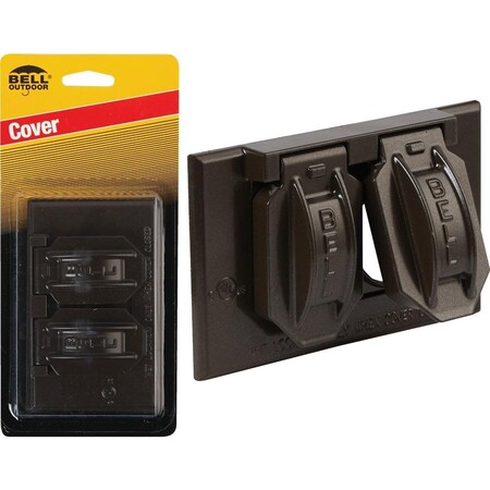 Bell Electrical Box Cover, 1 Gang Gang, Aluminum, Flip and Snap, Duplex Cover Type 5180-7